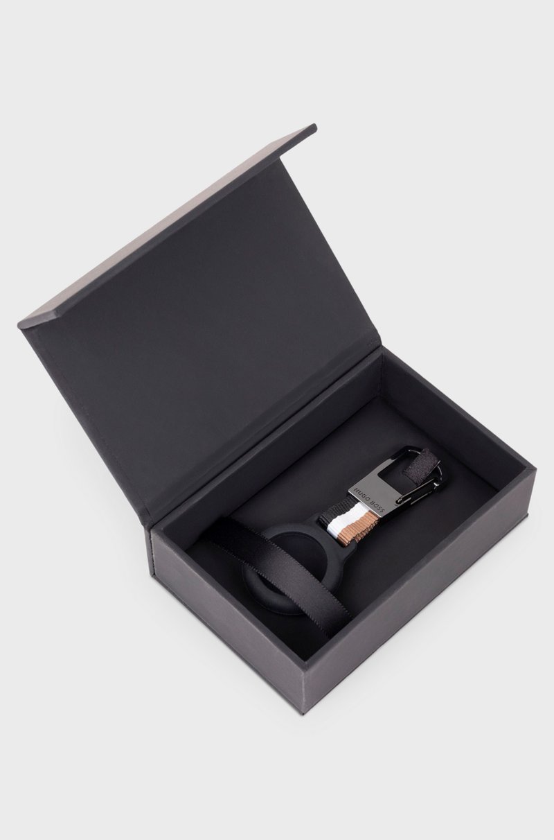 Hugo Boss Llavero con rayas de la marca y funda para AirTag Rebajas de fábrica