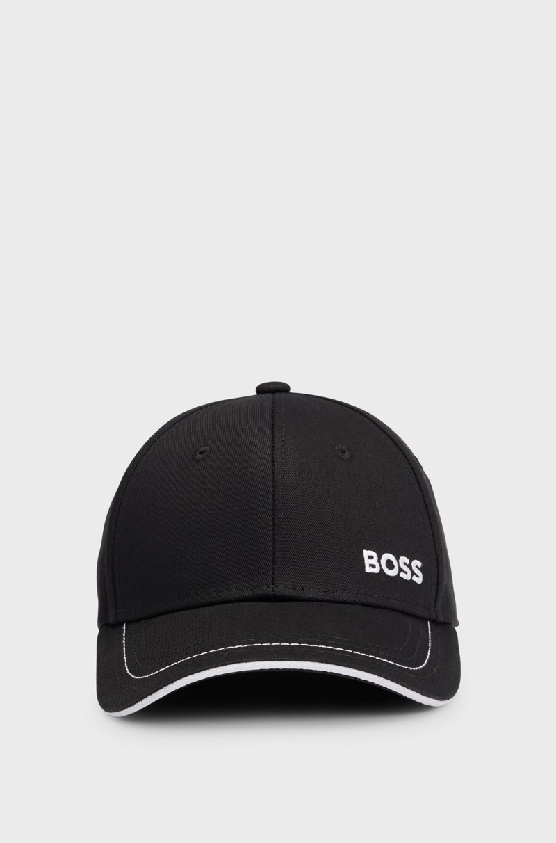 Hugo Boss Gorra de sarga de algodón con logo bordado y hebilla de metal Los más vendidos