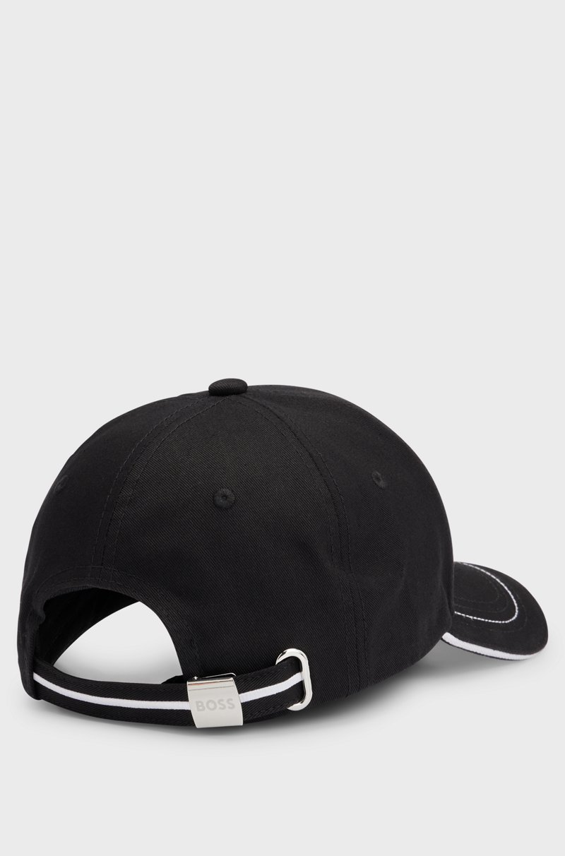 Hugo Boss Gorra de sarga de algodón con logo bordado y hebilla de metal Los más vendidos