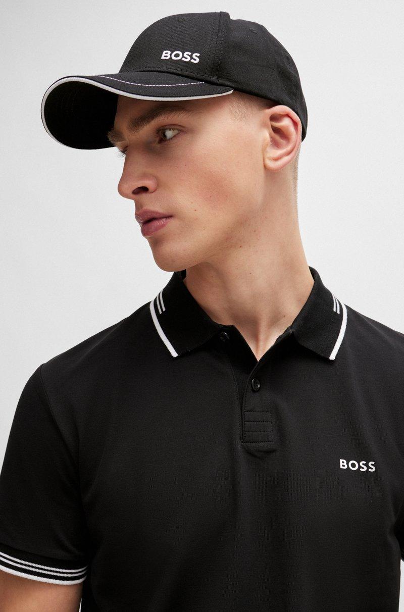 Hugo Boss Gorra de sarga de algodón con logo bordado y hebilla de metal Los más vendidos