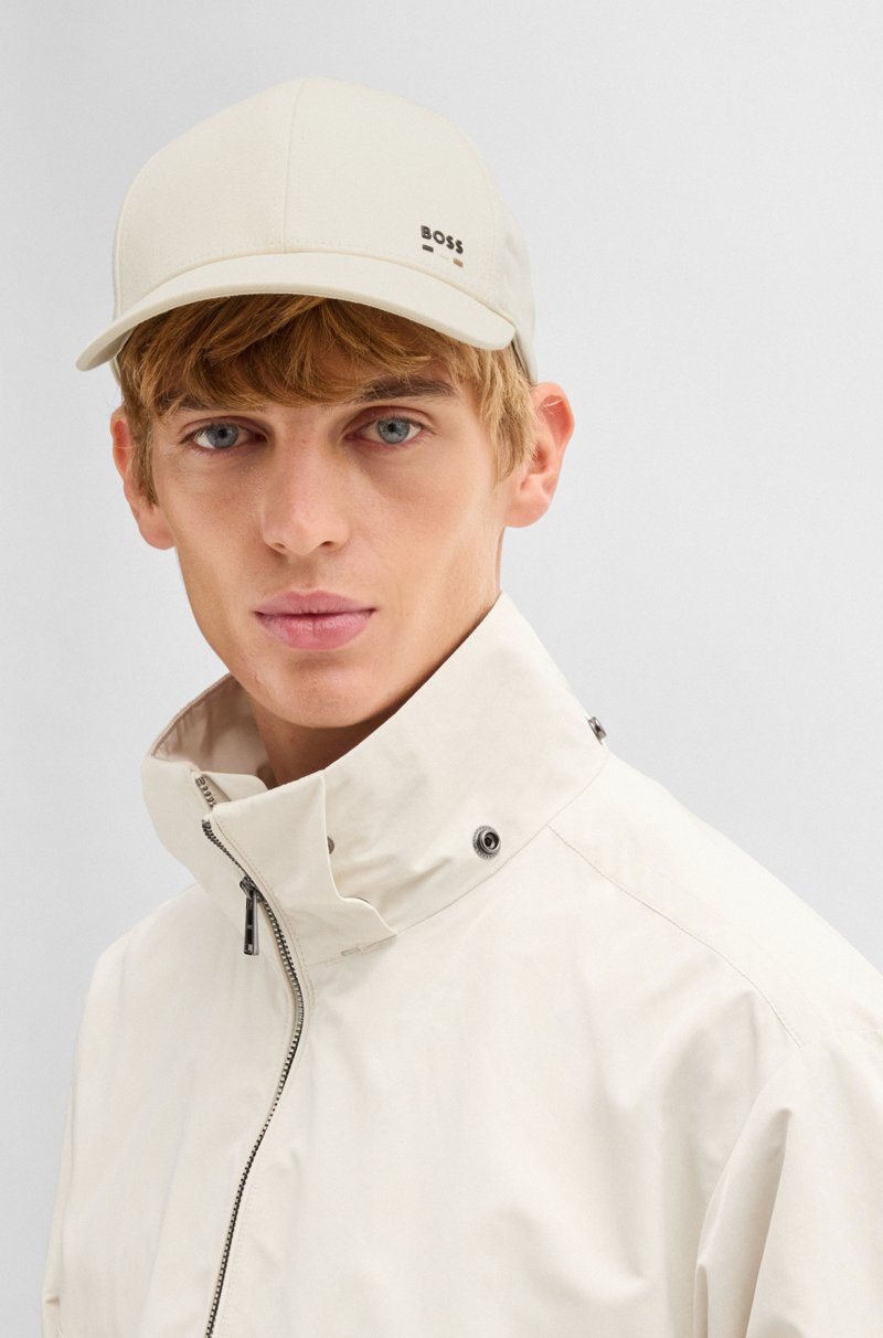 Hugo Boss Gorra de sarga de algodón con detalle de logo Rebajas top