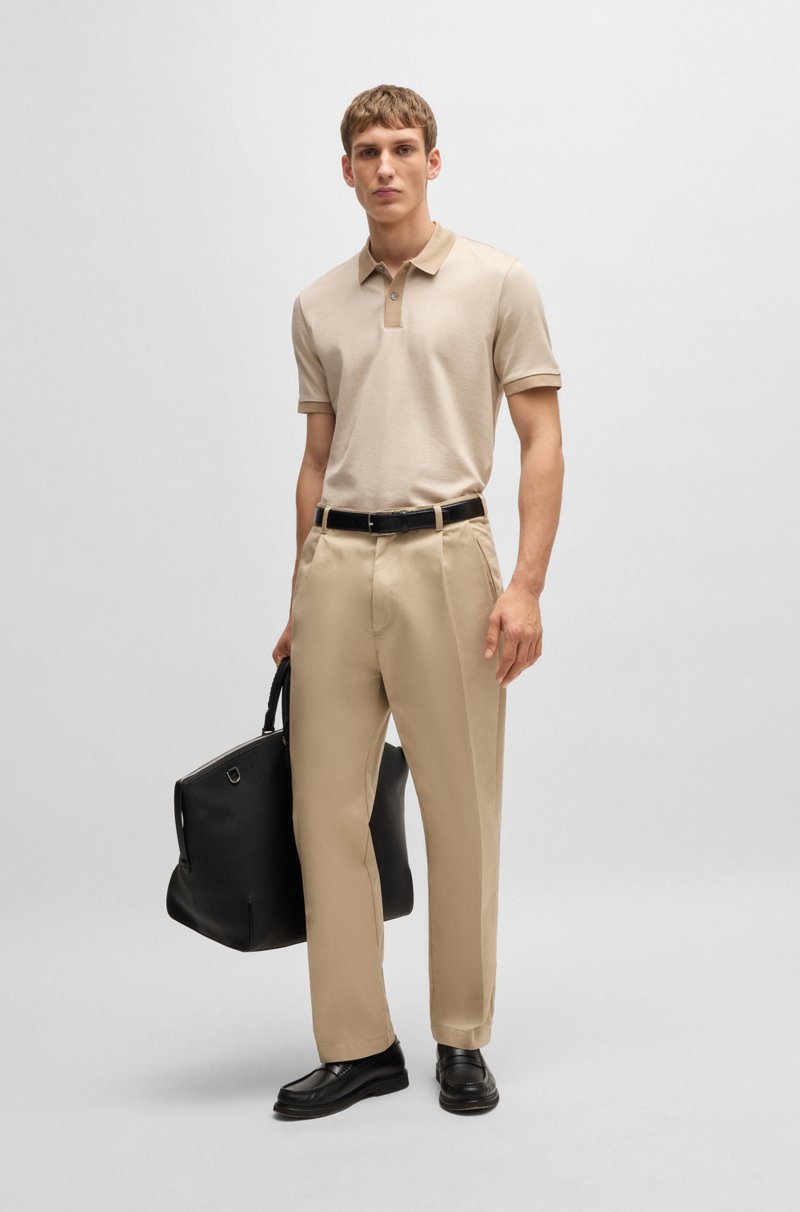 Hugo Boss Polo de algodón mercerizado con microestampado Envío gratis