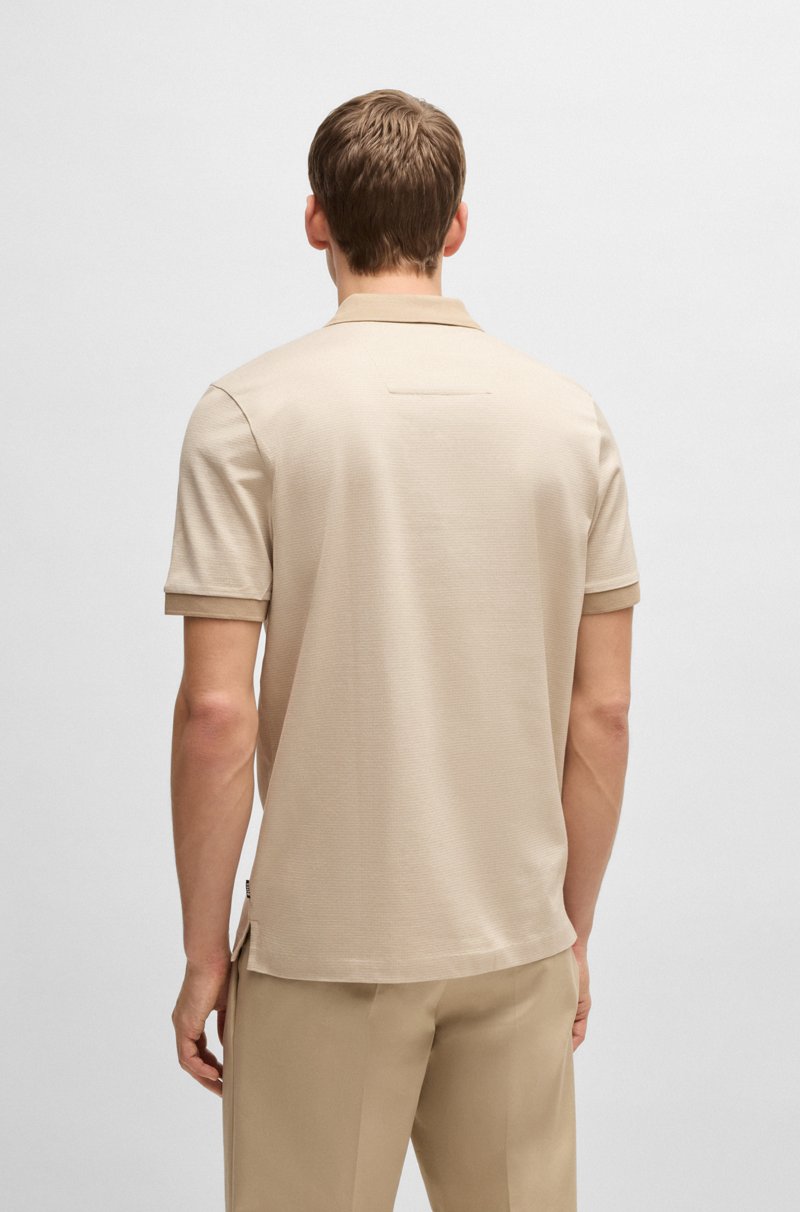 Hugo Boss Polo de algodón mercerizado con microestampado Envío gratis