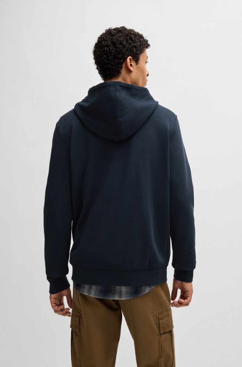 Hugo Boss Sudadera con capucha regular fit de felpa de algodón con parche de logo ÚLTIMAS EDICIONES