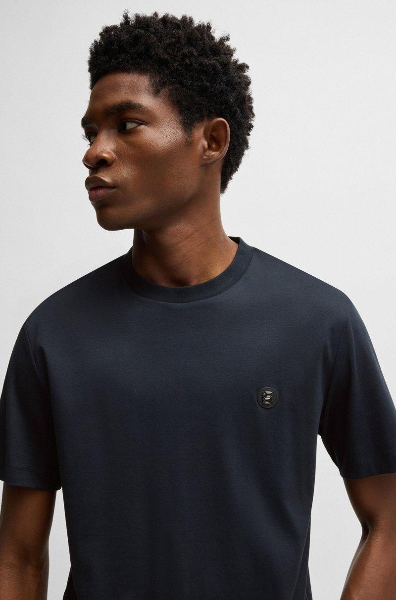 Hugo Boss Camiseta regular fit de algodón con monograma Double B Últimos 2 días