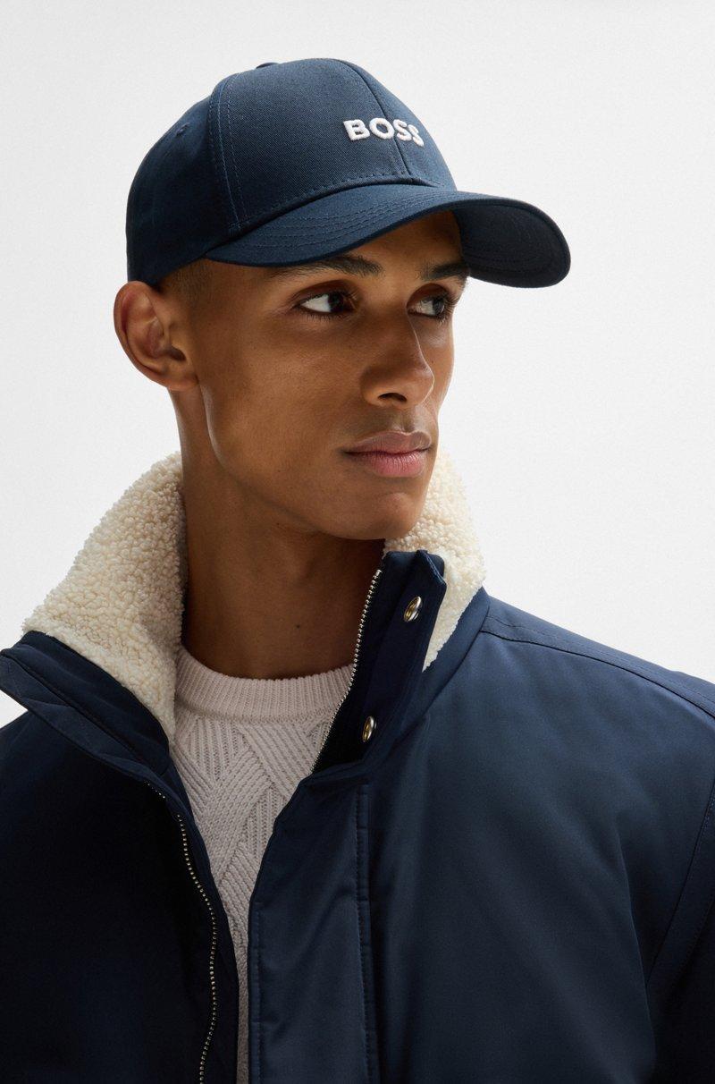 Hugo Boss Gorra de sarga de algodón con logo bordado Último día