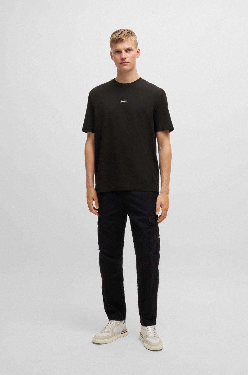 Hugo Boss Camiseta relaxed fit de algodón elástico con logo estampado Solo queda un día