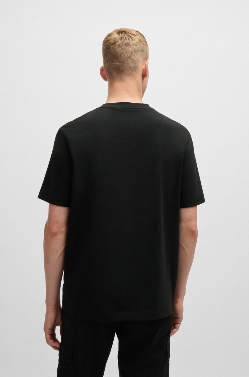 Hugo Boss Camiseta relaxed fit de algodón elástico con logo estampado Solo queda un día