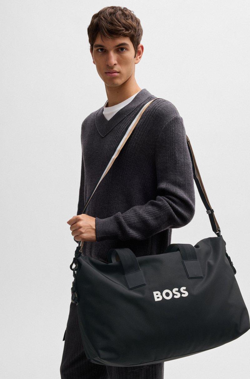 Hugo Boss Bolsa de viaje con logo en contraste y correa desmontable Grandes descuentos