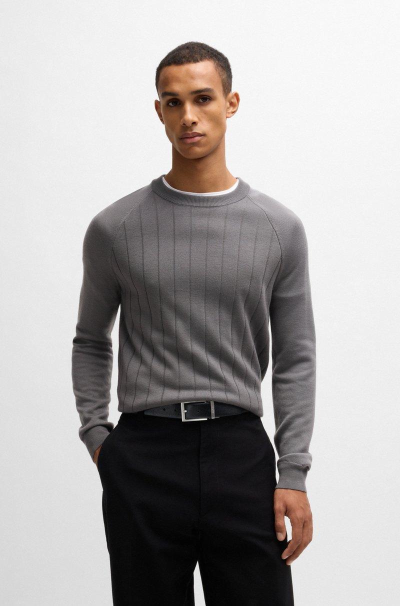 Hugo Boss Cinturón reversible de piel italiana granulada con logo en la trabilla Liquidación
