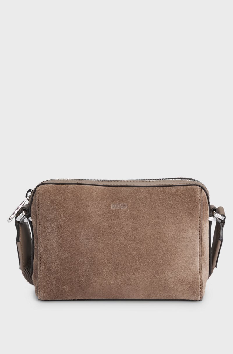 Hugo Boss Bolso bandolera de ante con logo grabado Envío internacional gratuito