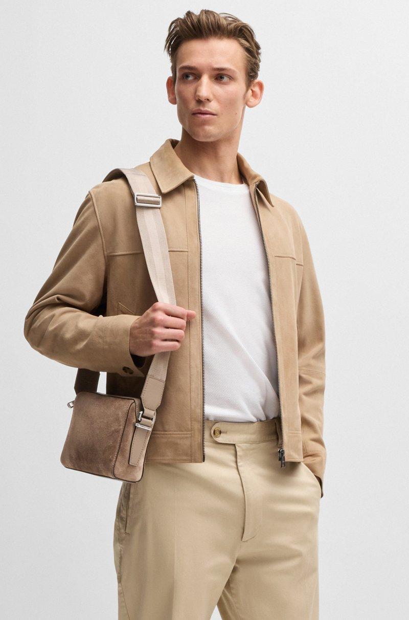 Hugo Boss Bolso bandolera de ante con logo grabado Envío internacional gratuito