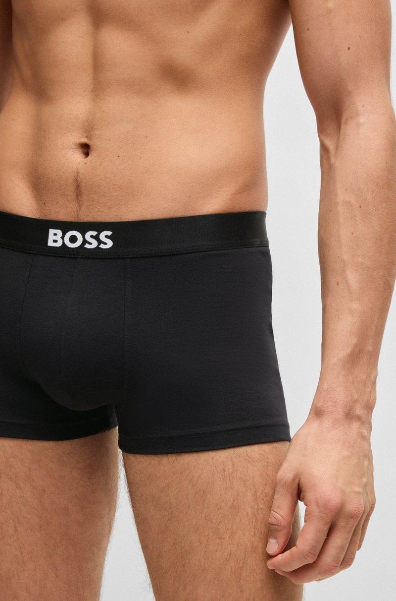 Hugo Boss Paquete de tres calzoncillos de algodón elástico con logo en la cintura Libre de impuestos