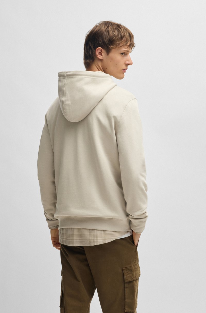 Hugo Boss Sudadera con capucha regular fit de felpa de algodón con parche de logo Oferta exclusiva