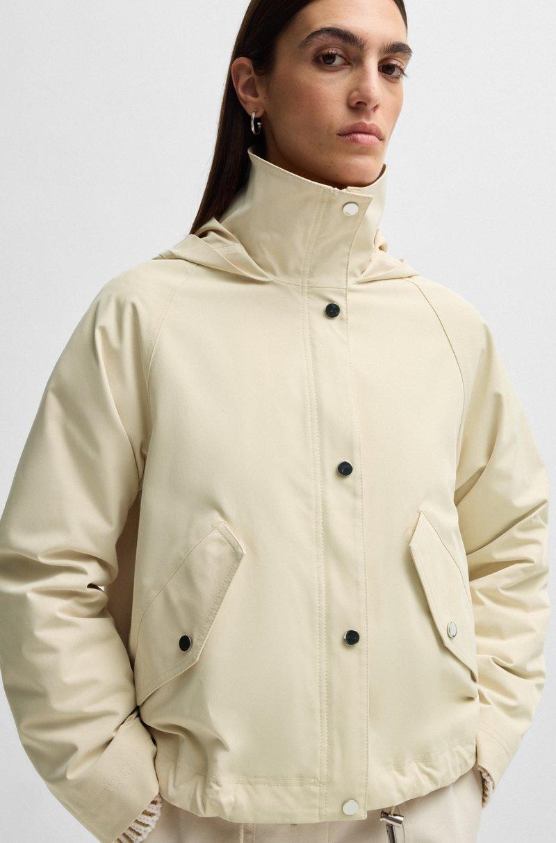 Hugo Boss Parka con capucha en tejido repelente al agua En línea