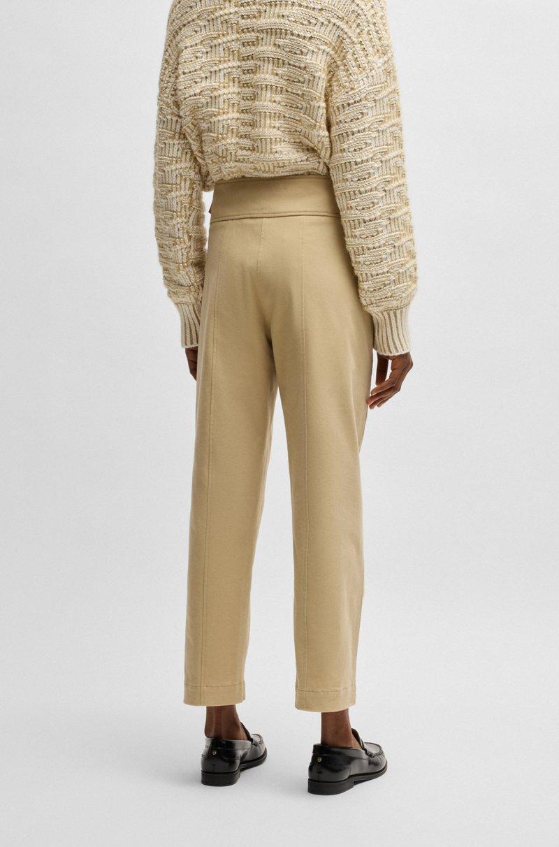 Hugo Boss Pantalones regular fit en algodón elástico cepillado Outlet online