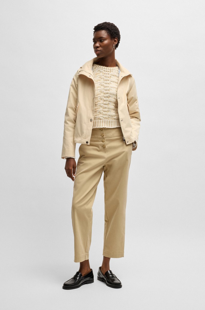 Hugo Boss Pantalones regular fit en algodón elástico cepillado Outlet online