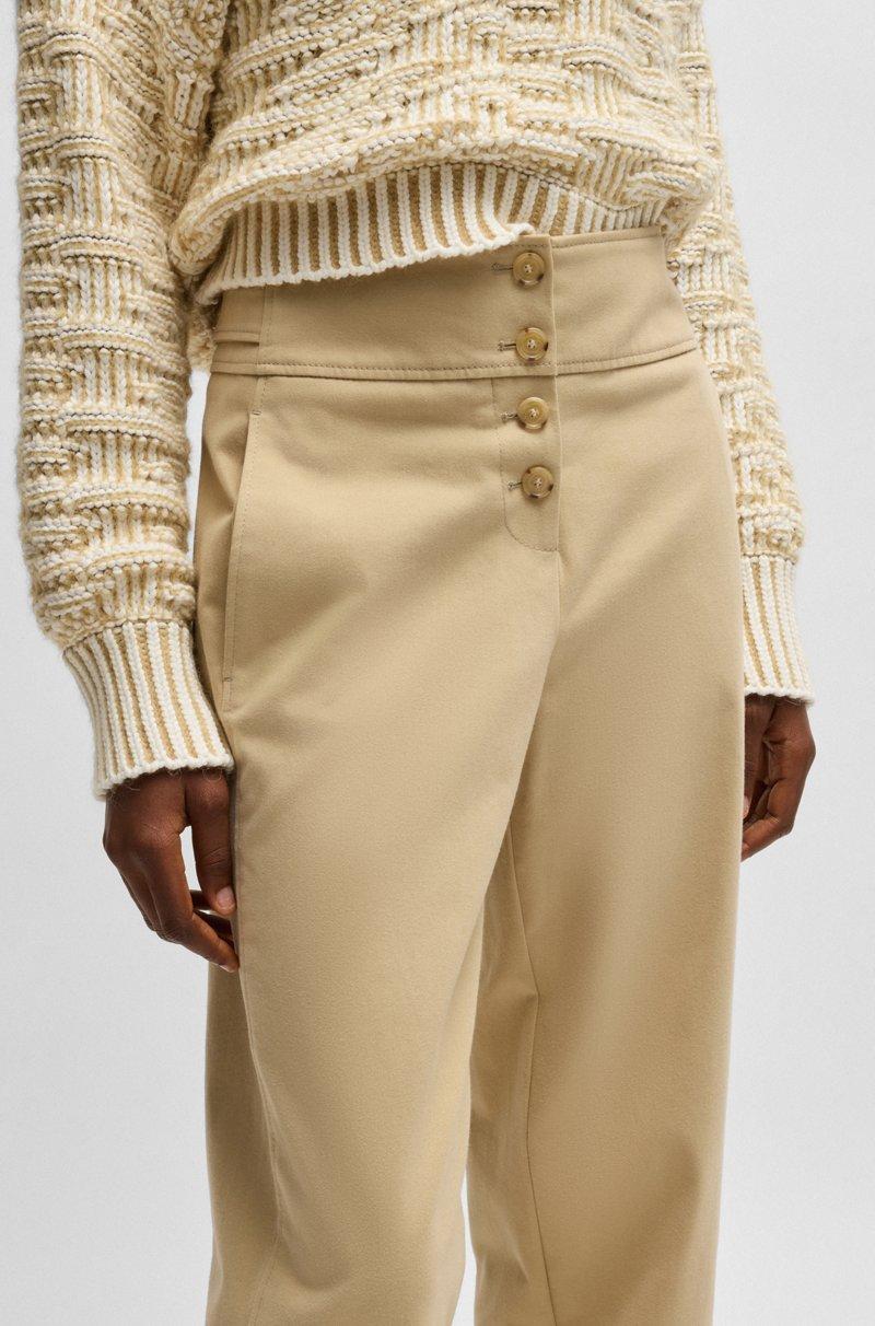 Hugo Boss Pantalones regular fit en algodón elástico cepillado Outlet online