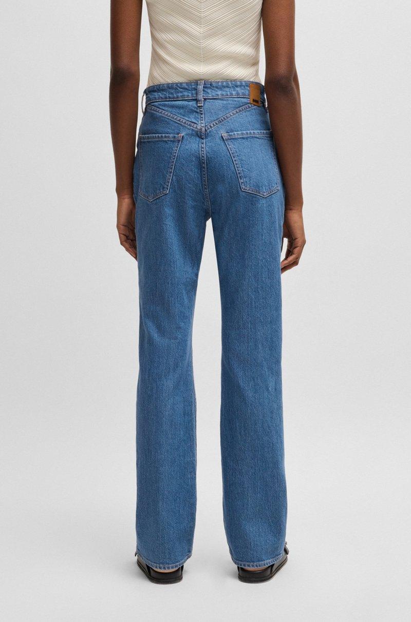 Hugo Boss Vaqueros acampanados de denim elástico y cómodo en tono azul En oferta