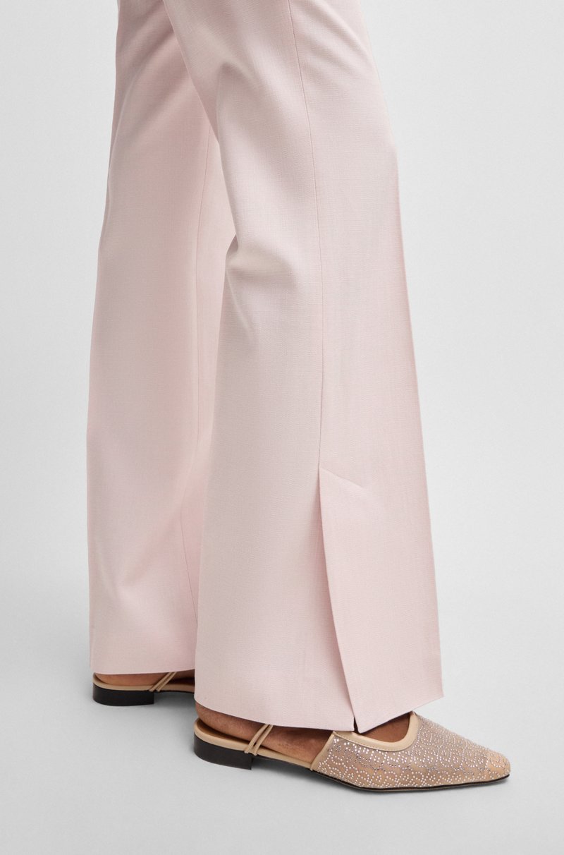 Hugo Boss Pantalones jaspeados con aberturas en los bajos Los más vendidos
