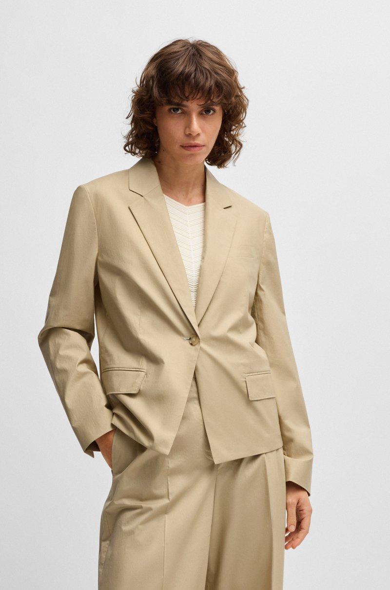 Hugo Boss Blazer con un solo botón en algodón elástico vaporoso Descuento