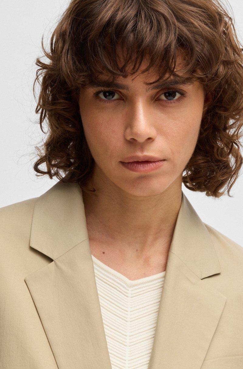 Hugo Boss Blazer con un solo botón en algodón elástico vaporoso Descuento