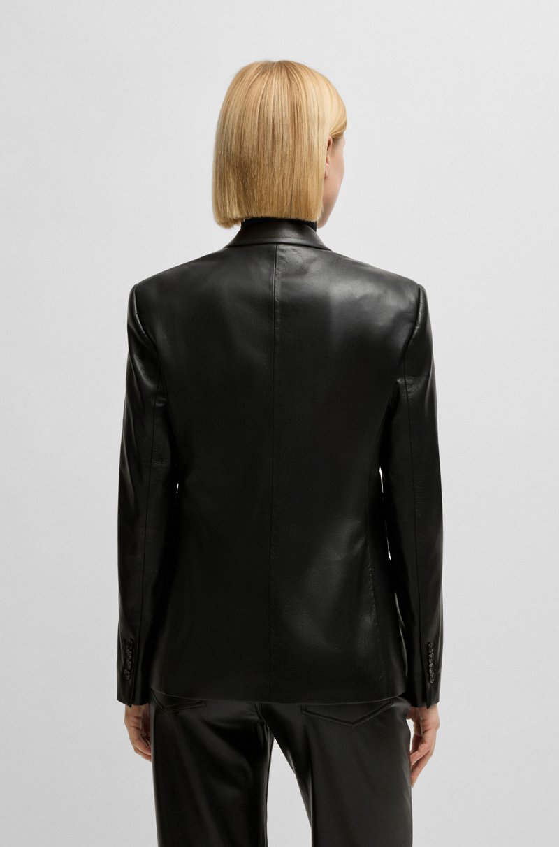 Hugo Boss Blazer cruzado regular fit en piel sintética Mejor oferta