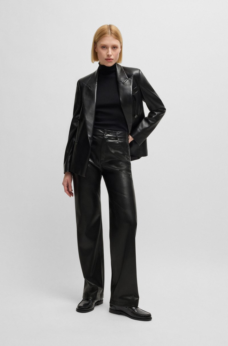 Hugo Boss Pantalones de cinco bolsillos en piel sintética Rebajas top
