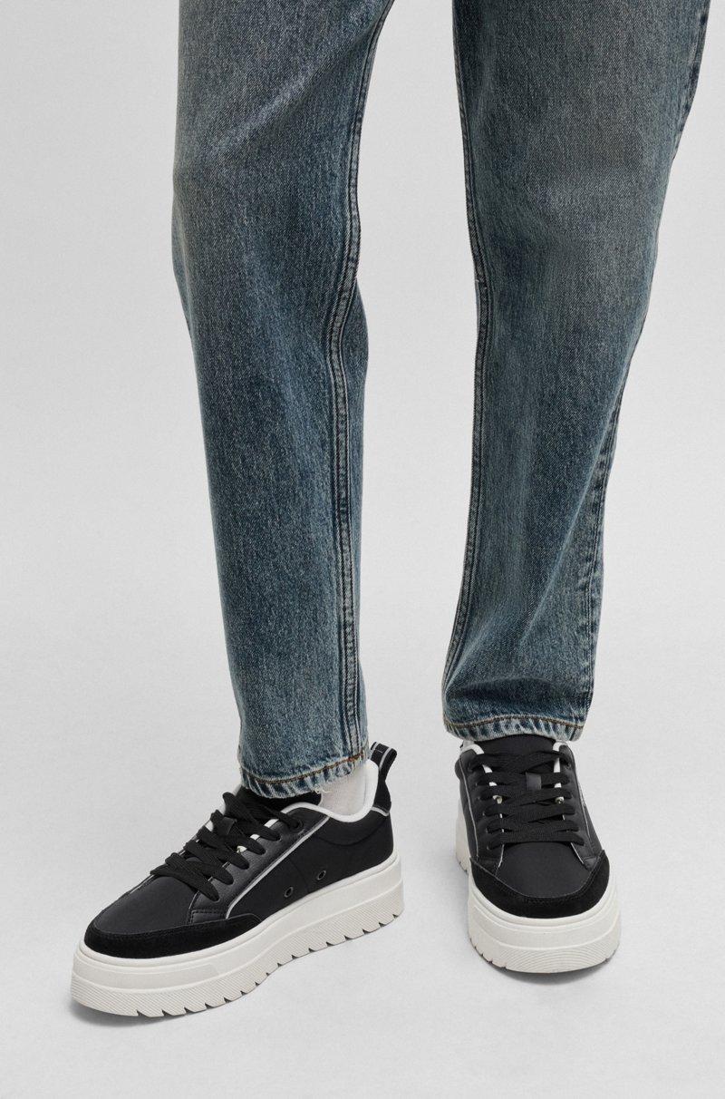 Hugo Boss Deportivas con plataforma y ribetes de ante Liquidación