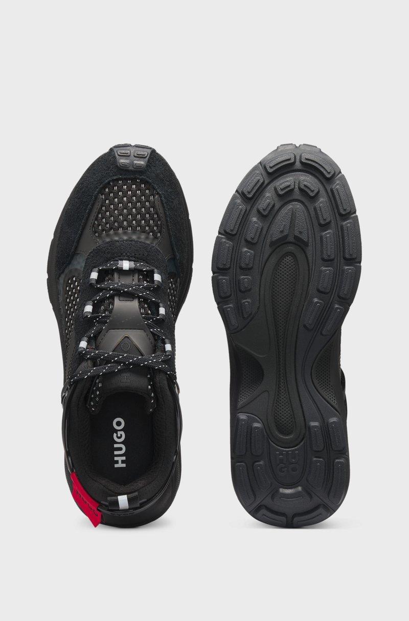 Hugo Boss Deportivas de la marca con malla y ante Tienda de fábrica
