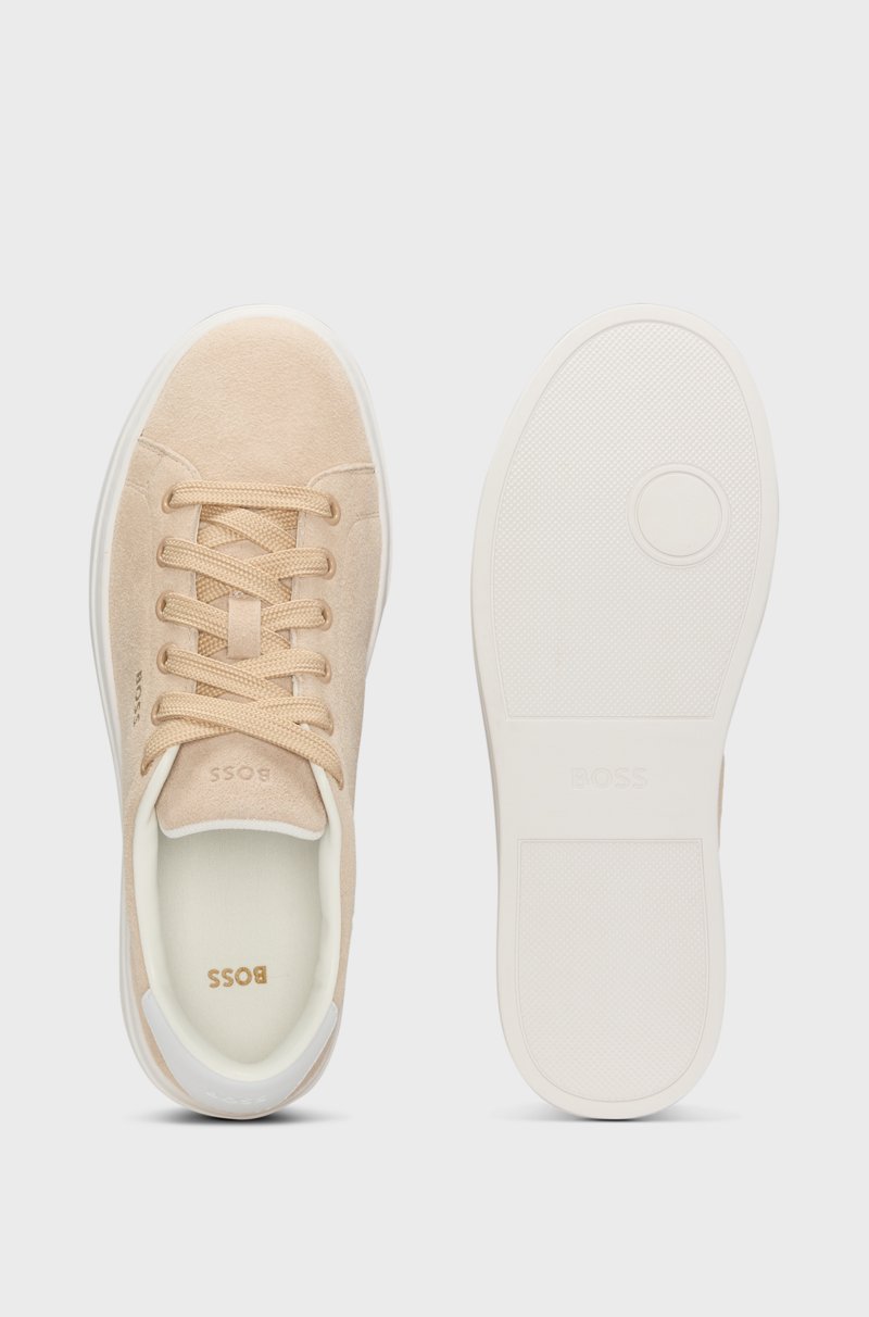 Hugo Boss Deportivas de ante con talón de piel Ahorra y exporta