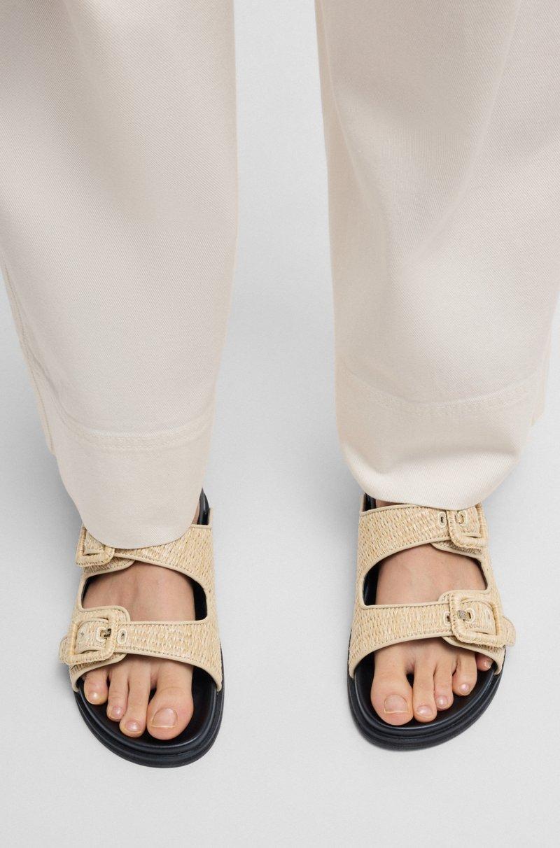 Hugo Boss Chanclas de rafia con correas con hebilla Precios de Black Friday