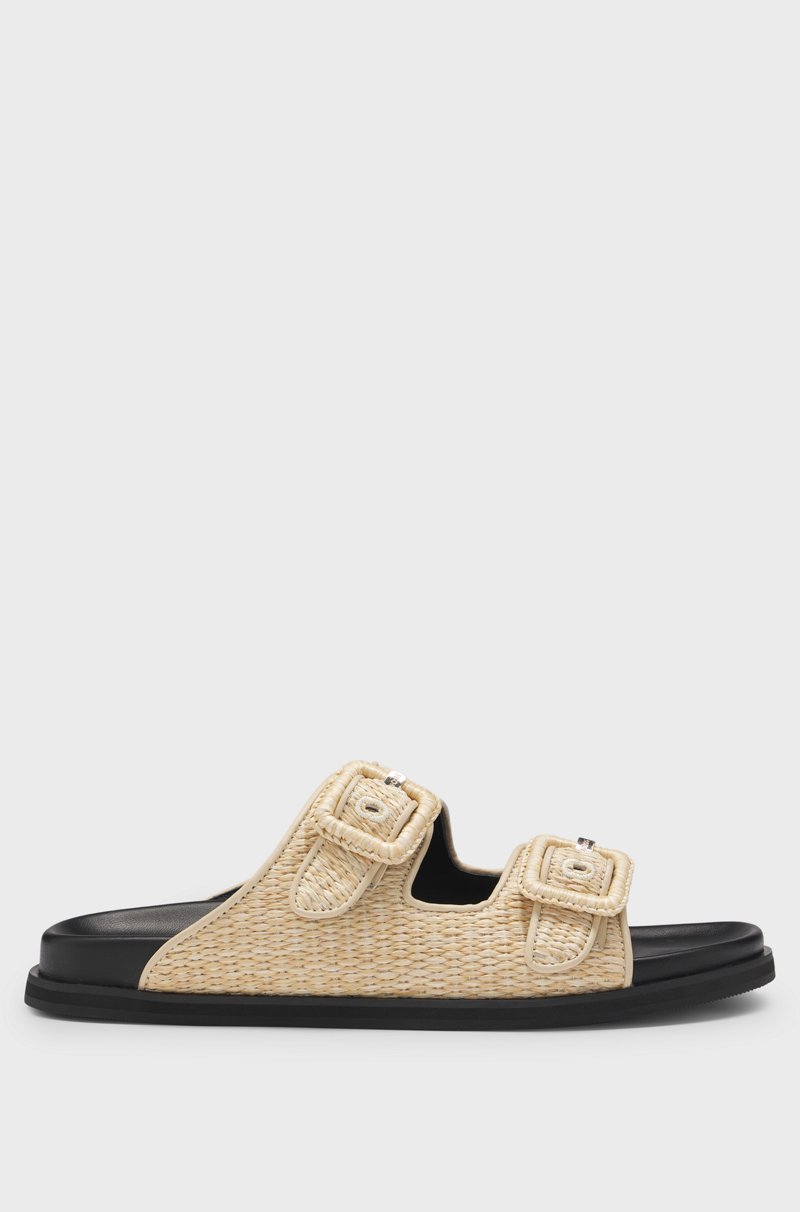 Hugo Boss Chanclas de rafia con correas con hebilla Precios de Black Friday
