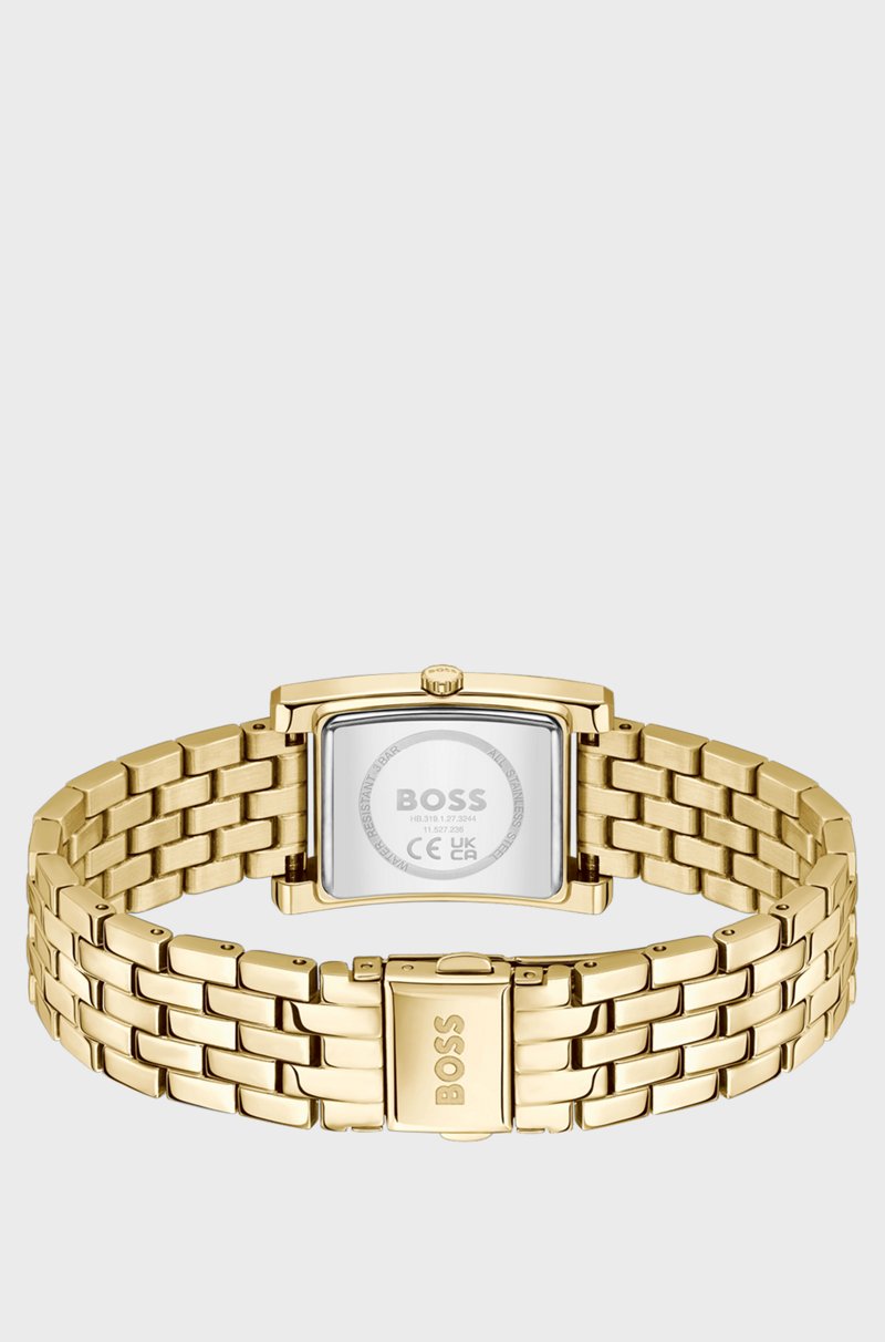 Hugo Boss Reloj en tono dorado con esfera verde Gran oferta