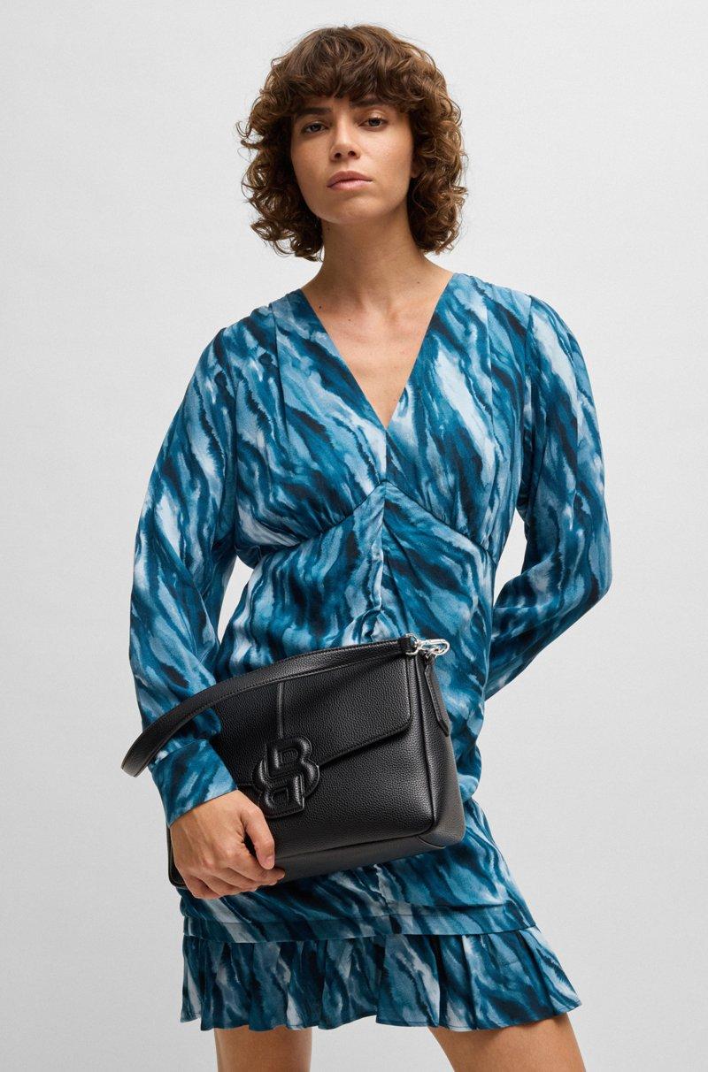 Hugo Boss Bolso de piel sintética granulada con monograma Double B Rebajas baratas