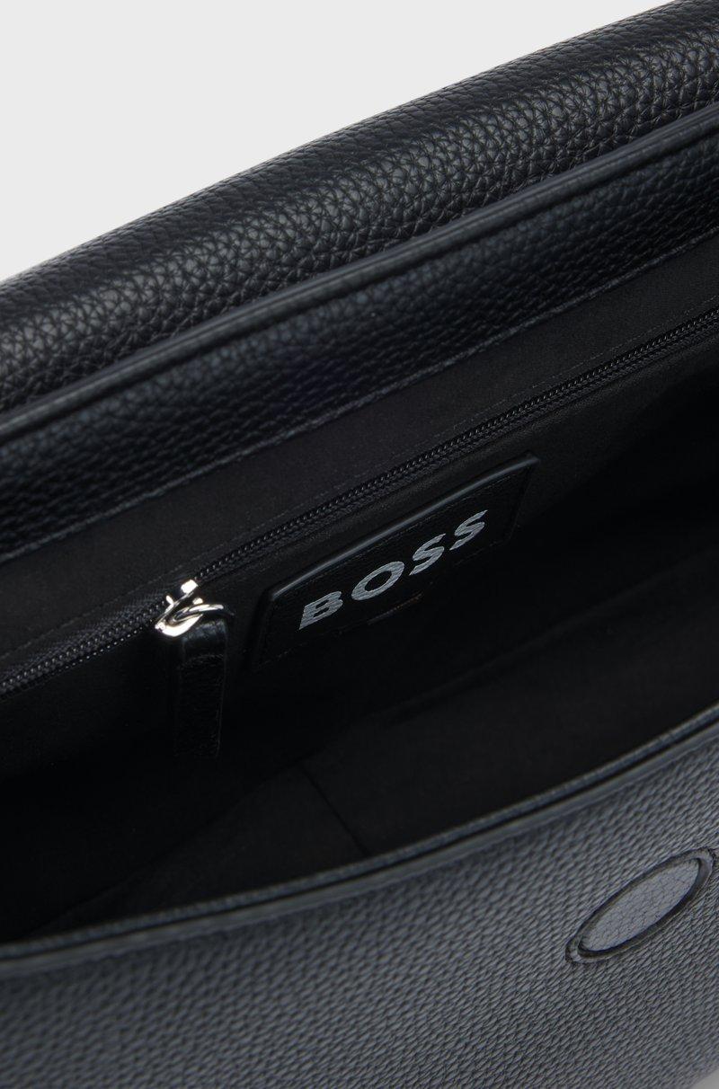 Hugo Boss Bolso de piel sintética granulada con monograma Double B Rebajas baratas