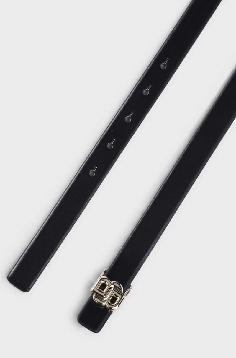 Hugo Boss Cinturón reversible de piel italiana con monograma Double B en la hebilla Rebajas de fábrica