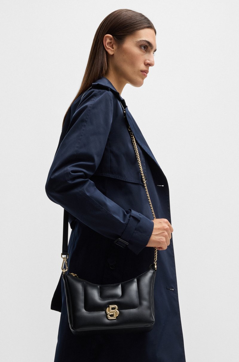 Hugo Boss Bolso hobo guateado con monograma Double B Tienda