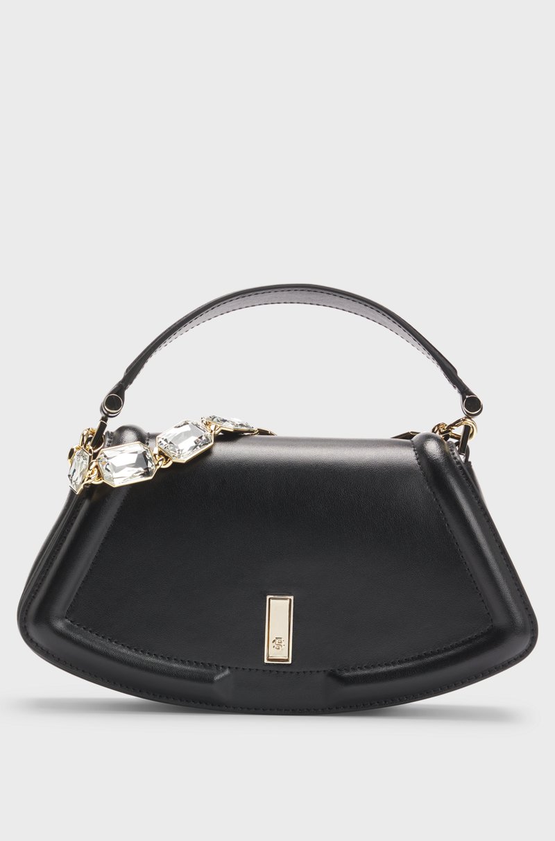 Hugo Boss Bolso bandolera Ariell de piel mate con correa de piedras preciosas Liquidación