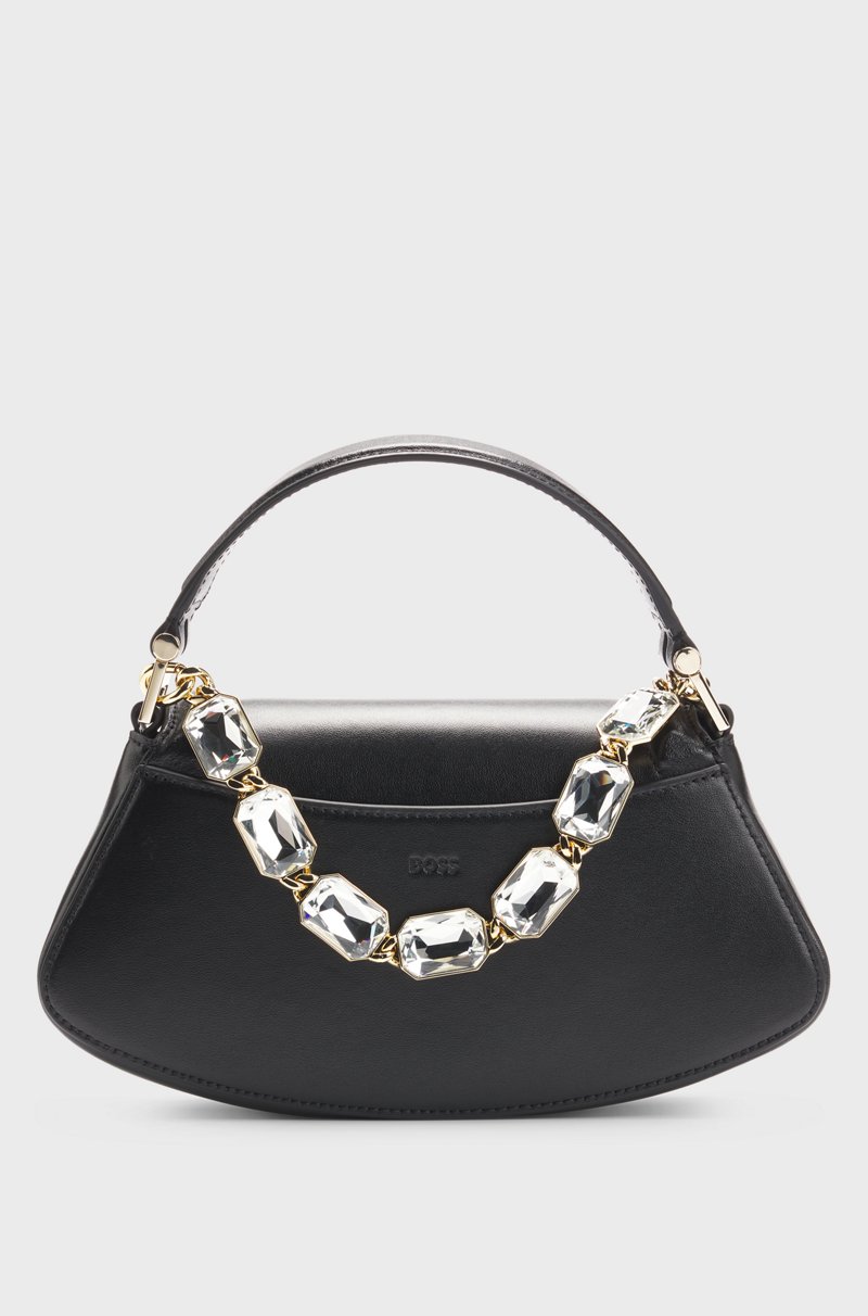 Hugo Boss Bolso bandolera Ariell de piel mate con correa de piedras preciosas Liquidación