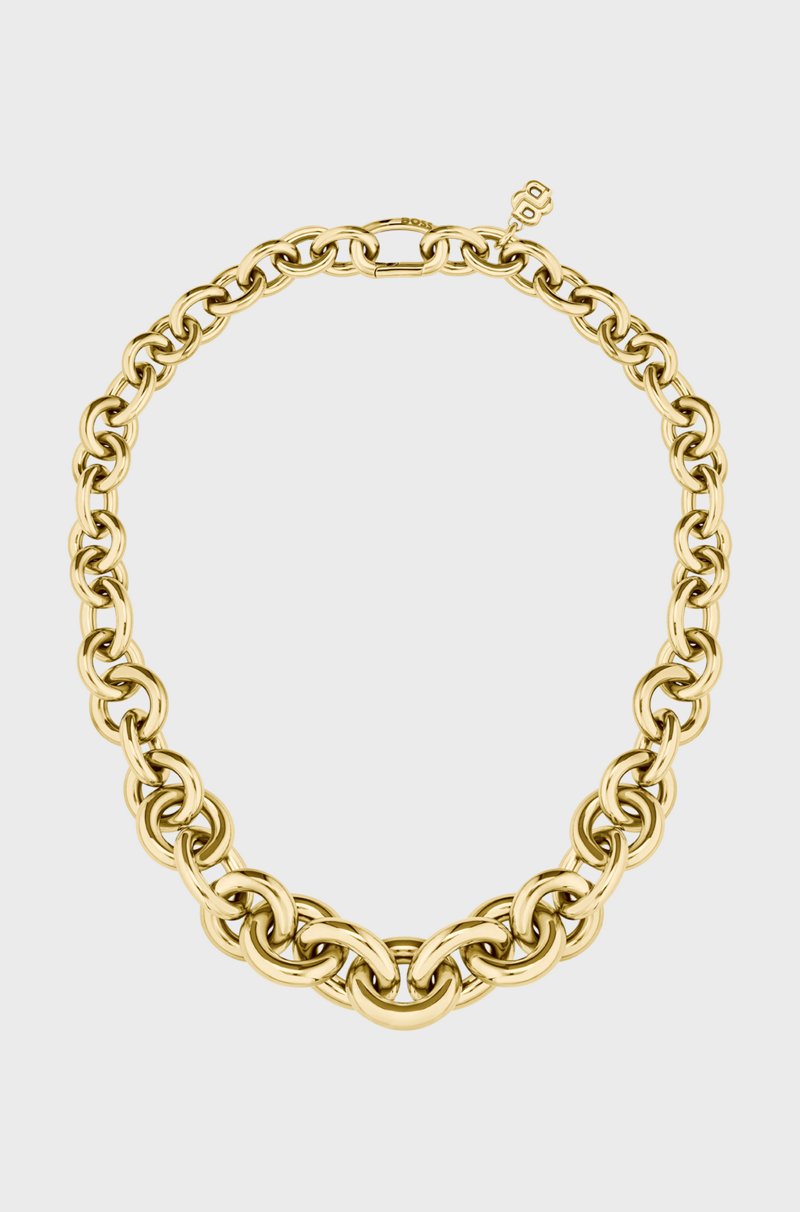 Hugo Boss Collar dorado con eslabones ovalados y circulares Mejor oferta