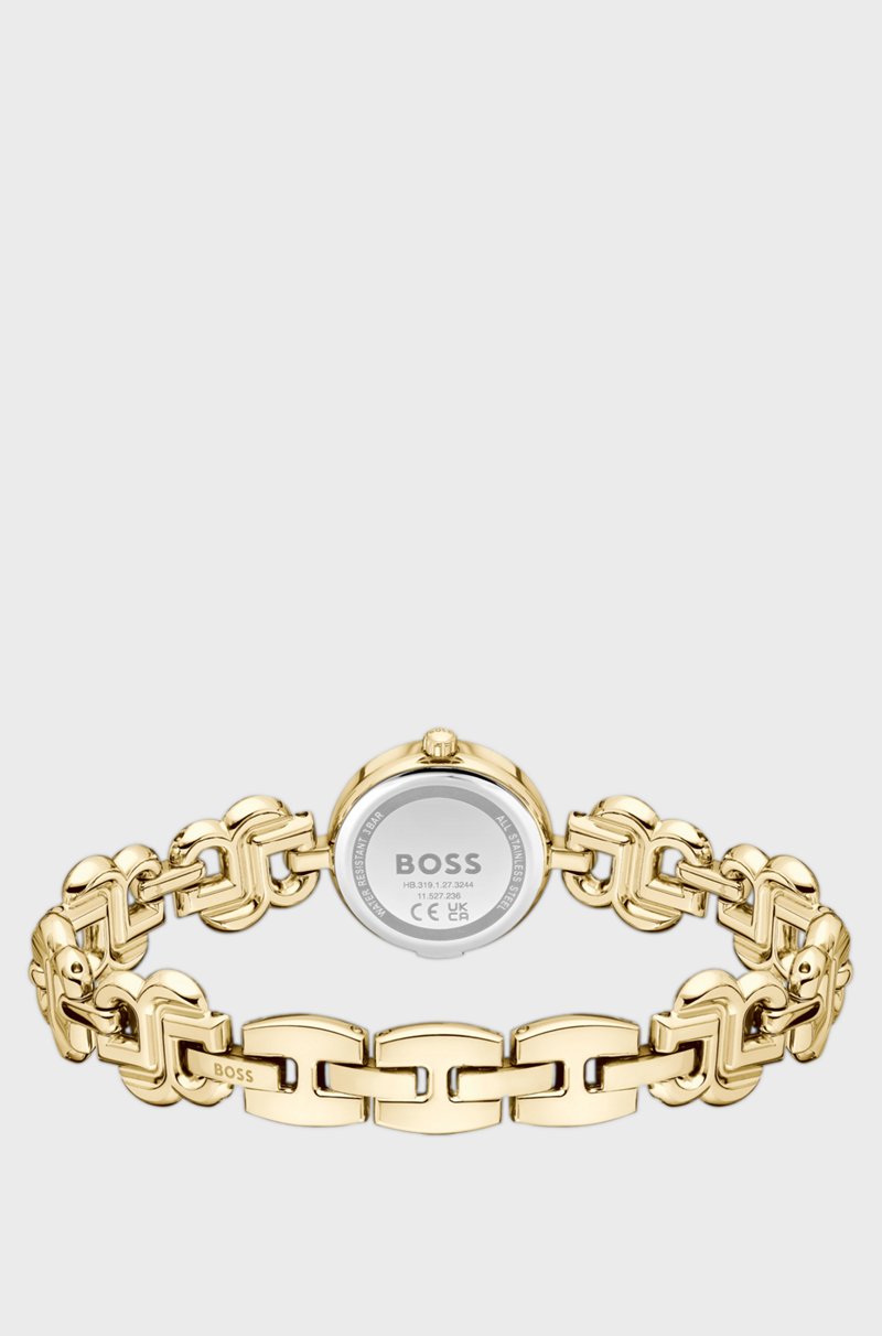 Hugo Boss Reloj dorado con pulsera de monograma Oferta especial