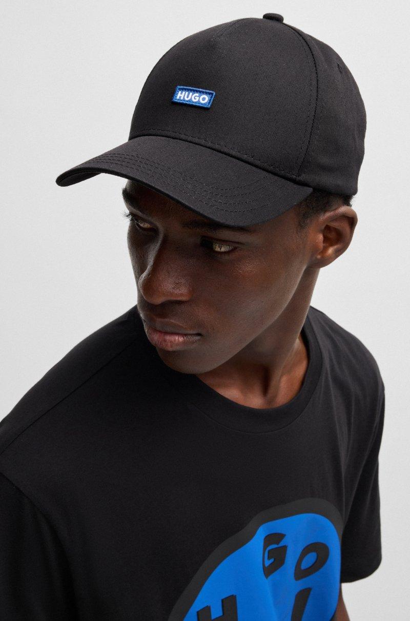 Hugo Boss Gorra de sarga de algodón con parche de logo azul Últimos 3 días