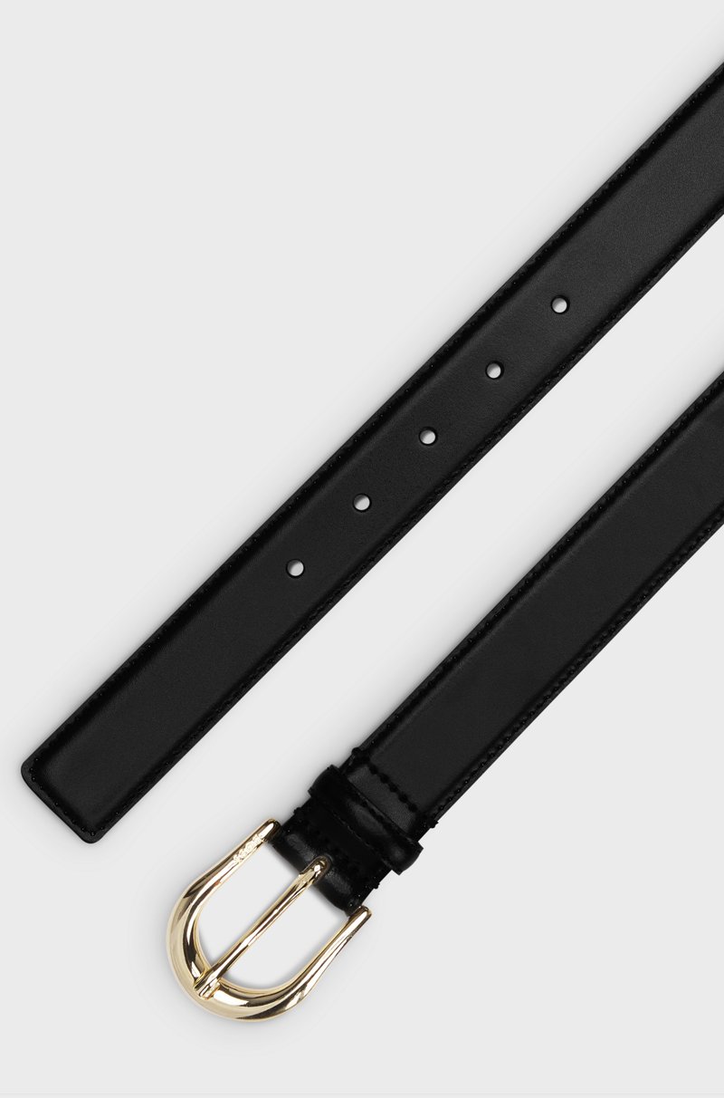 Hugo Boss Cinturón de piel italiana con hebilla con logo Oferta especial de fábrica