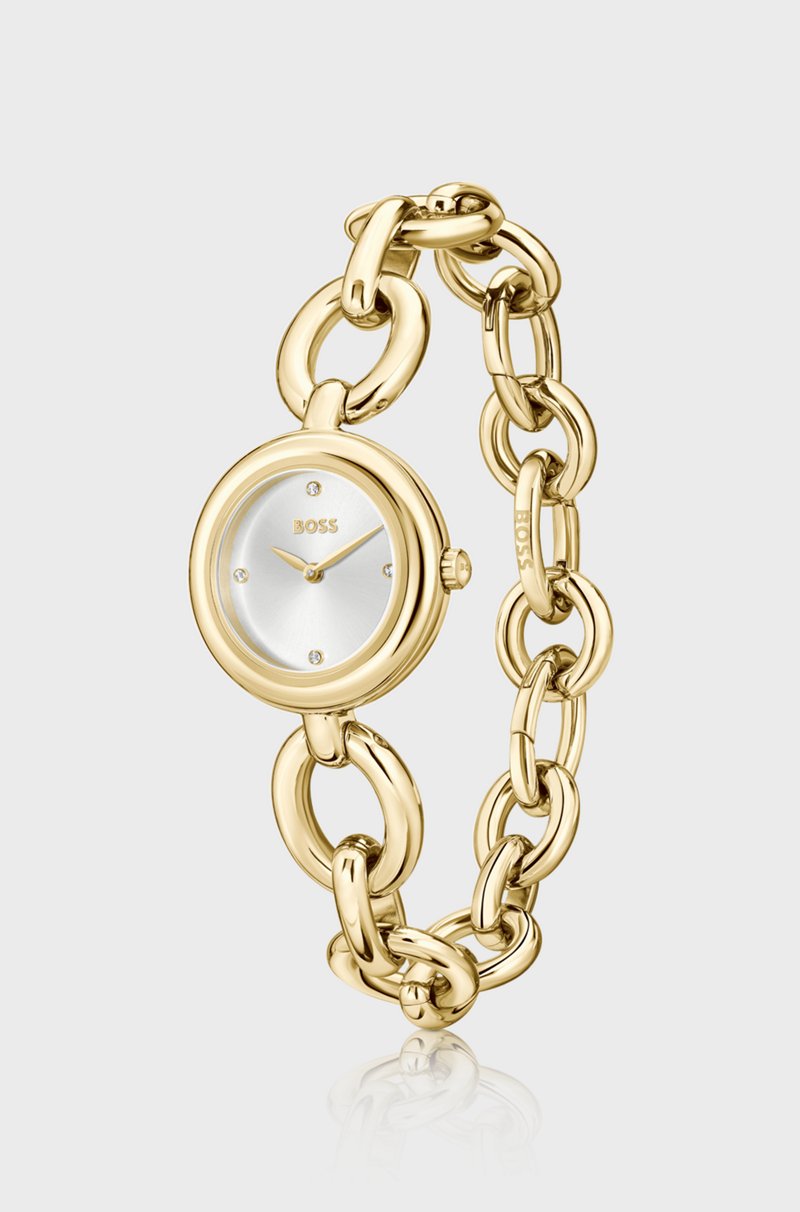 Hugo Boss Reloj en tono dorado con pulsera de eslabones Promoción trimestral