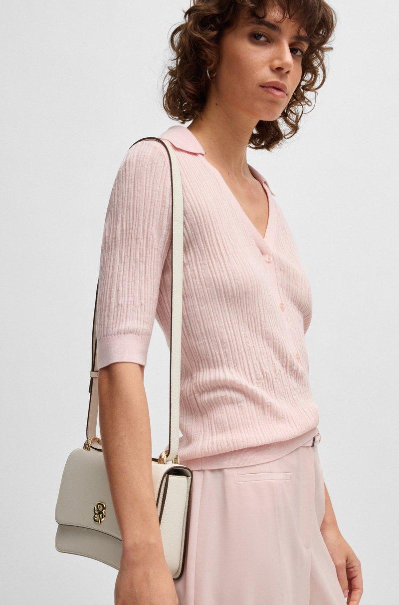 Hugo Boss Bolso cruzado granulado con monograma Double B Grandes descuentos