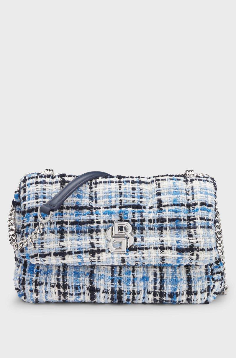 Hugo Boss Bolso bandolera de tweed multicolor con monograma Double B Envío internacional gratuito