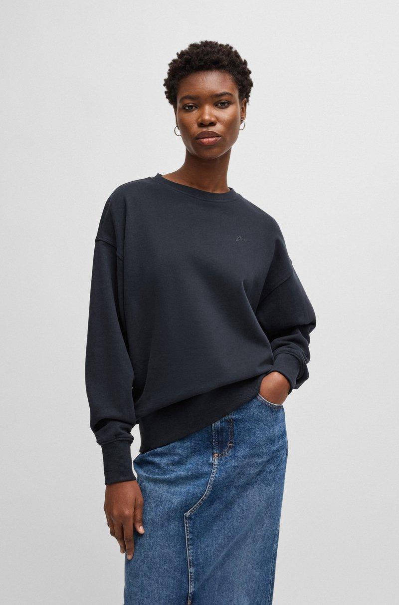 Hugo Boss Sudadera slim fit de felpa de rizo de algodón con logo pequeño Tienda de fábrica
