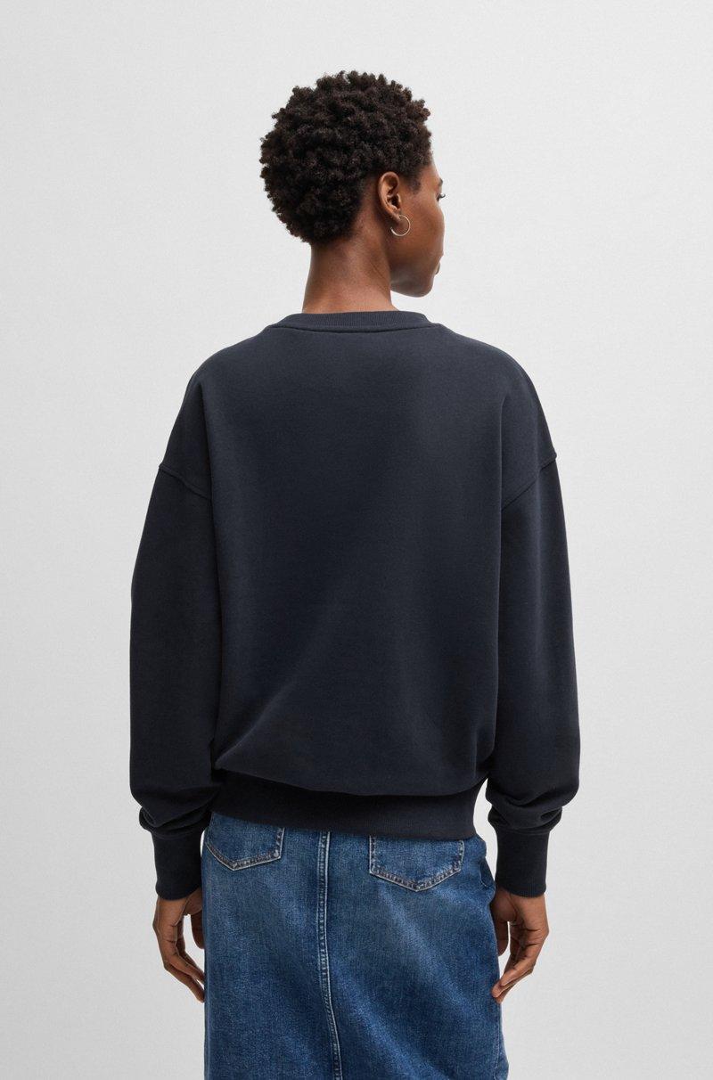 Hugo Boss Sudadera slim fit de felpa de rizo de algodón con logo pequeño Tienda de fábrica
