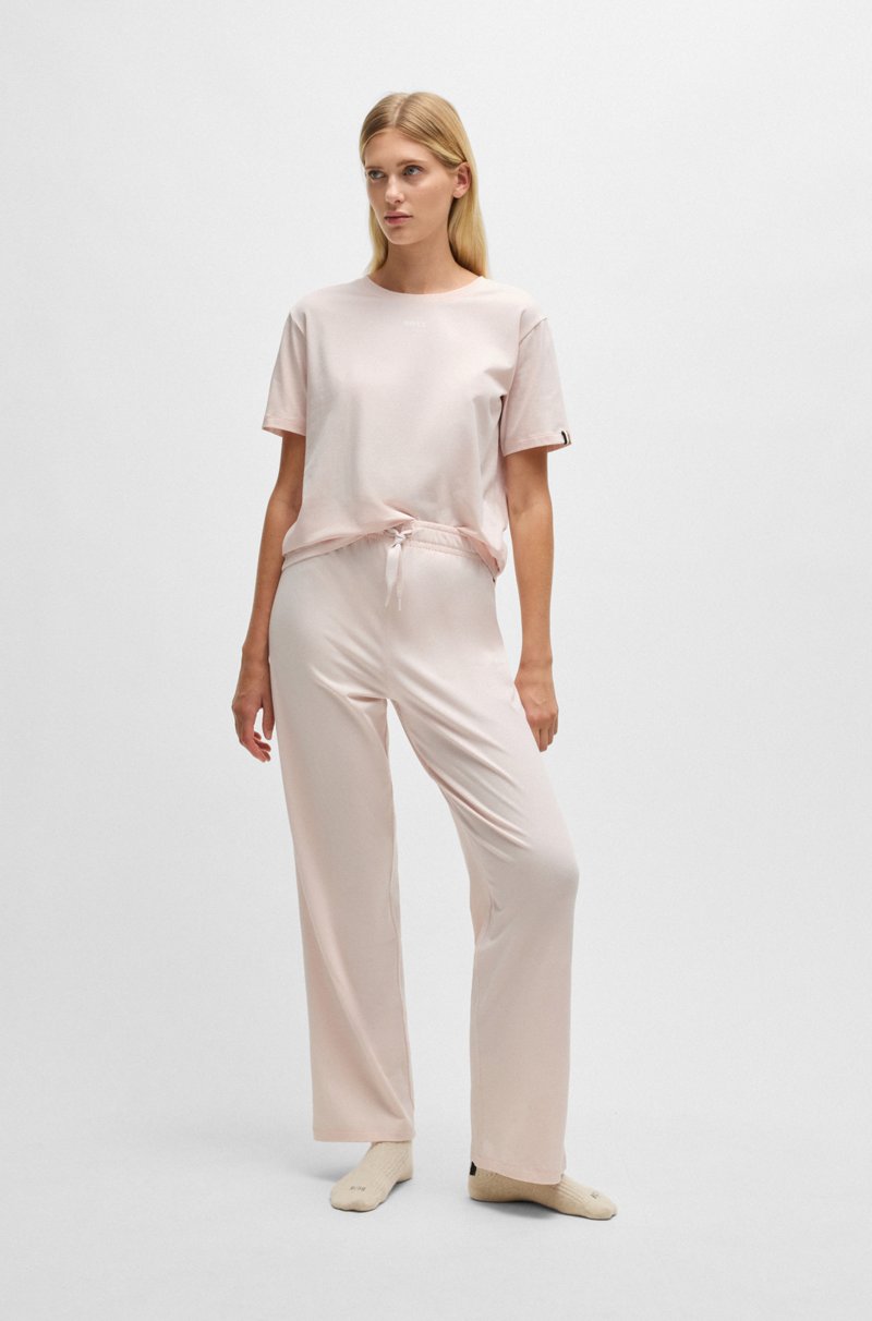 Hugo Boss Pantalones de pijama de algodón elástico con cordones de la marca En oferta